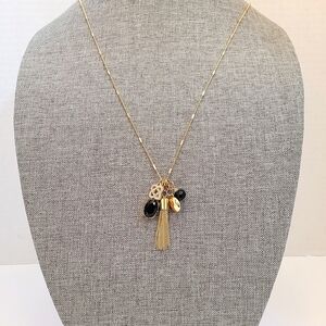 Van Heusen Long Gold Toned Pendant Necklace